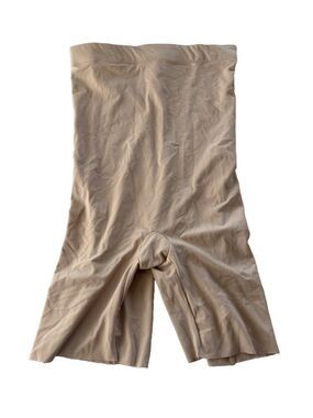 Assets by Spanx Womens XL Tan High Waist Shaping Shorts